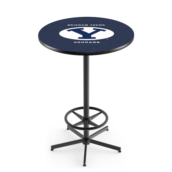 42" Black Brigham Young Pub Table